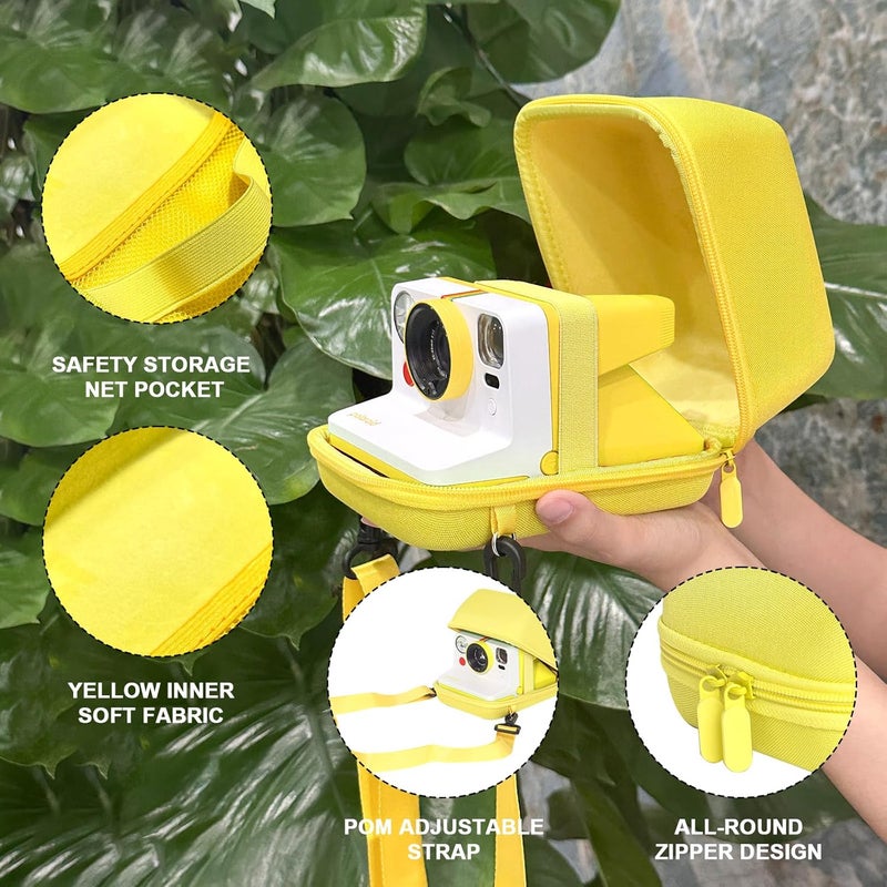 wogozan Protective Case for Polaroid Now 2nd/3rd, Now+ Gen 2/3rd, I-Type, OneStep+, Onestep 2, Filp, Instant Film Camera - Hard Shell Camera Case with Adjustable Shoulder Strap (Yellow) (No Camera) - Image 4